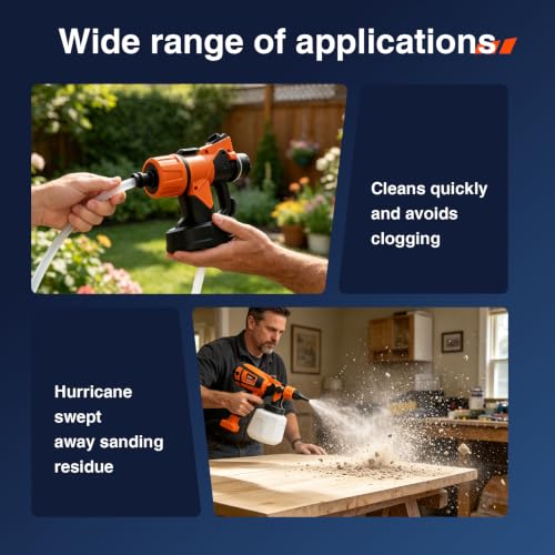 Paint Sprayer, 1400ml&850W Spray Paint Gun with 4 Nozzles - Image 5