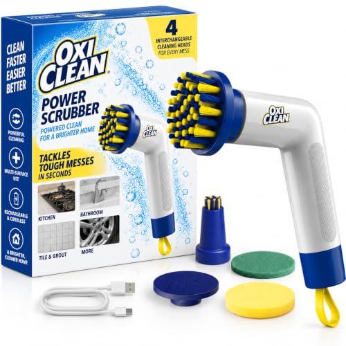 OxiClean Handheld Electric Scrubber - Replaceable Brush Heads - Image 2