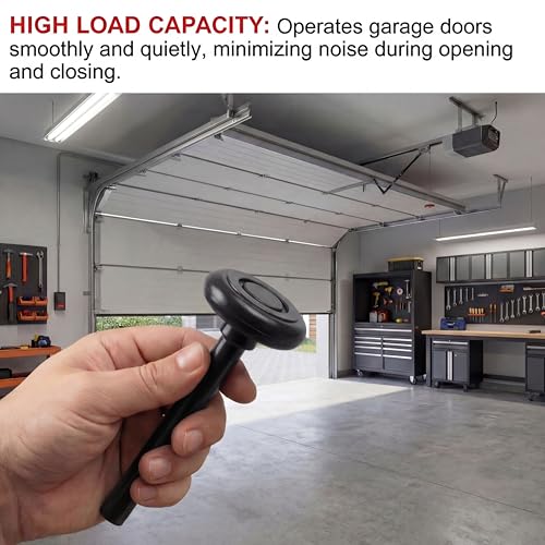 10-Pack 7" Stem Black Silent Garage Door Rollers,Protective - Image 3