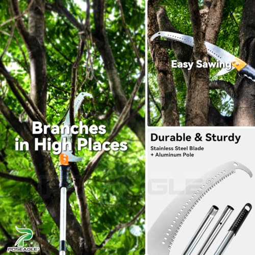 [Upgraded] 14FT 2-in-1 Pole Saw for Tree Trimming - Image 5