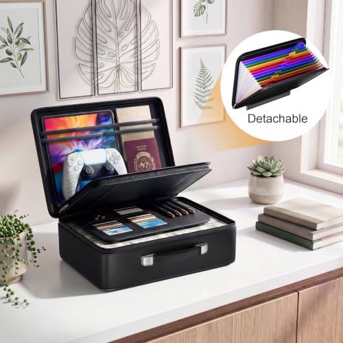 Fireproof Document Box, Hard Briefcase Fireproof Safe for Home - Image 6