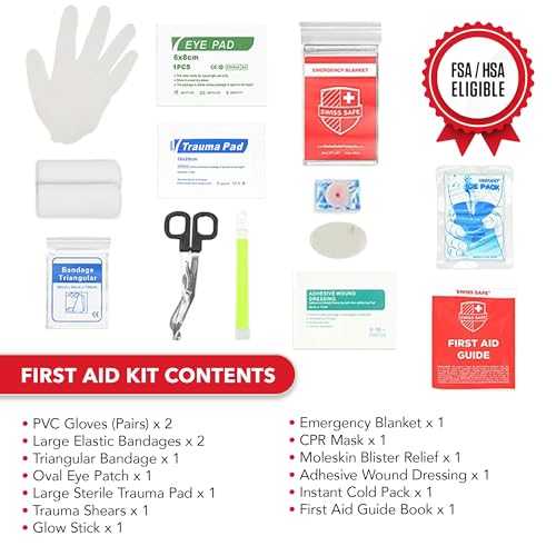 Swiss Safe 2-in-1 348 Pcs Large First Aid Kit for Camping - Image 4