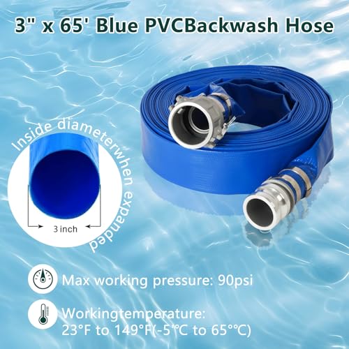 3 ” suction hose Pump Kit for Backwashing and Drainage | - Image 4