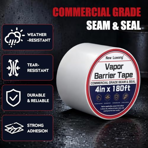 Vapor Barrier Tape, 4" x 180' 3 Roll - Image 3