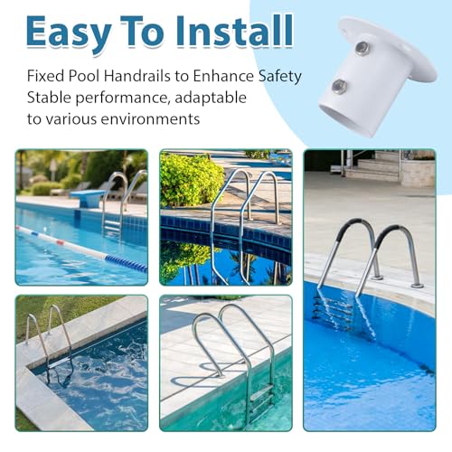 2Pack NE1228PR 304 Stainless Steel Deck Flange(White)for Pool - Image 8