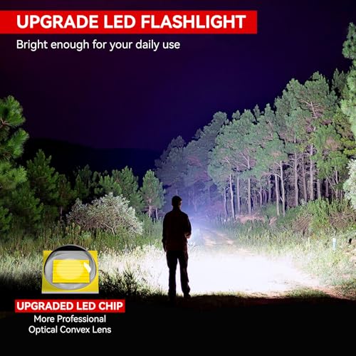 LETMY Tactical Flashlight S2000-2 Pack Bright Military - Image 3