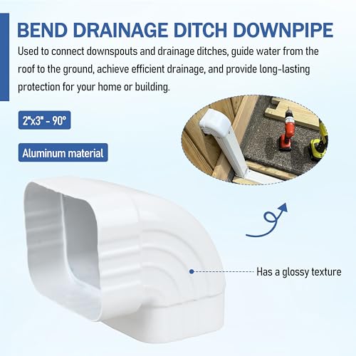 90° Gutter Elbow 2x3 Gutter Elbows Roofing Gutter downspout 1Pcs - Image 4