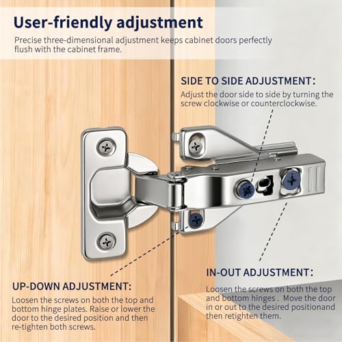 Cabinet Hinges - 50 Pack Soft Close Kitchen Cabinet Hinges - Image 7