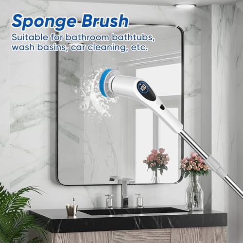 9-in-1 Electric Spin Scrubber Replaceable Brush Heads Set - Image 7