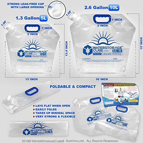WaterStorageCube Premium Collapsible Water Container Bags - Image 4