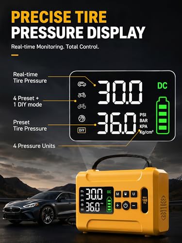 Tire Inflator Portable Air Compressor 160 PSI Air Pump - Image 5