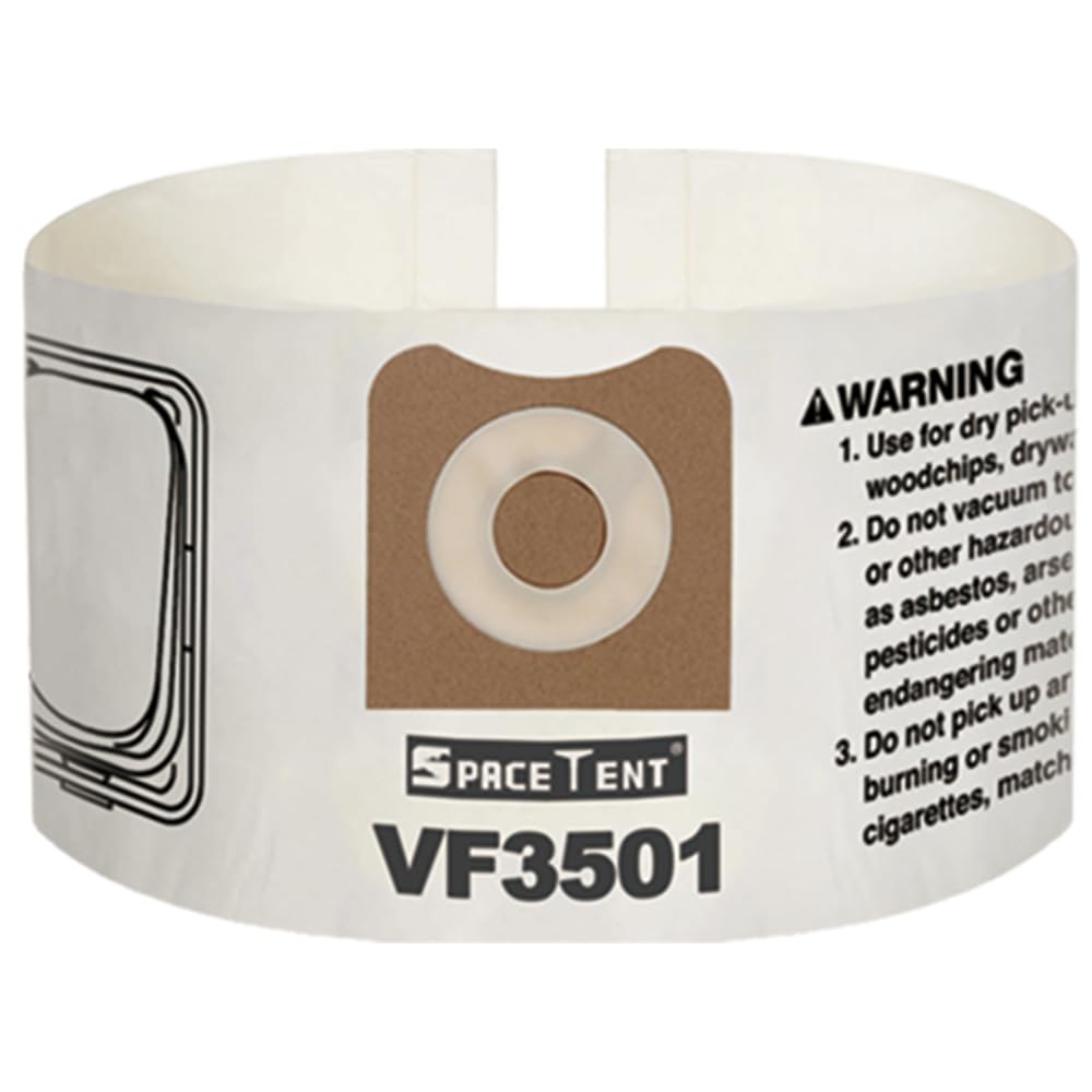 6 Pack VF3501 Replacement for Rigid Shop Vac Bags 4 Gallon Size C - Image 1
