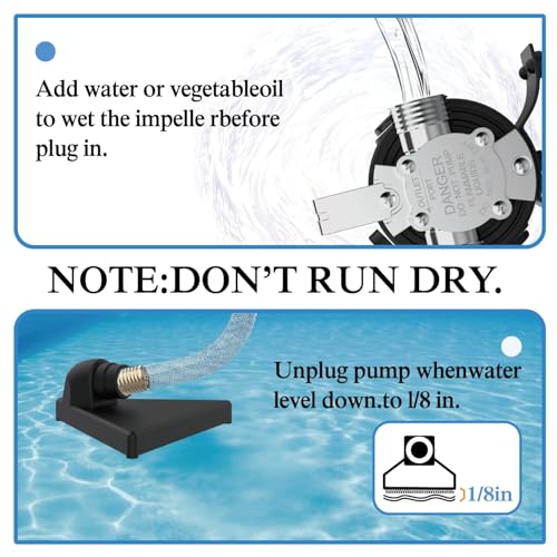 120V Electric Water Transfer Pump 330 GPH With ON/OFF Switch - Image 6