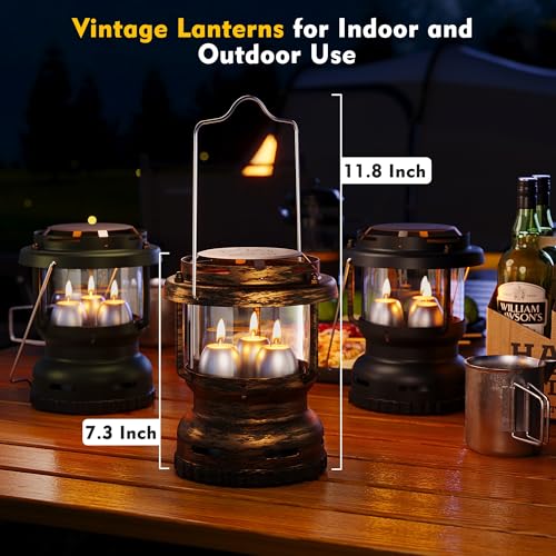 3-Wick Candle Lantern for Power Outages, 18H Emergency Light - Image 6
