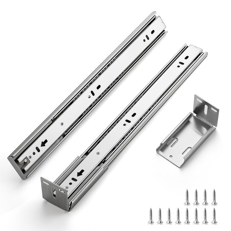 22 Inch Soft Close Drawer Slides, Side Mount Ball Bearing - Image 1