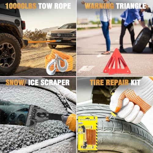 Jump Starter with Air Compressor Car Emergency Kits for Vehicles - Image 8