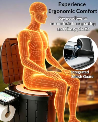 Portable Toilet 13 Inch 440 LBS for Adults & Teens | Travel Essentials - Image 4