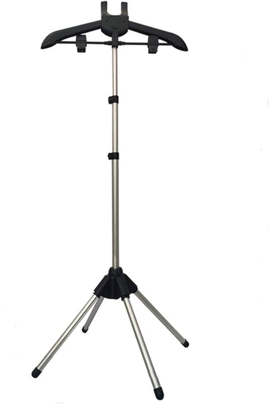 Garment Hanger/Drying Rack/Handheld Clothes Steamer Holder/Fabric Steamer Ironing Steamer Bracket/Pants Hanger/Telescopic Folding Hanger/Garment Steamer Accessories (black)