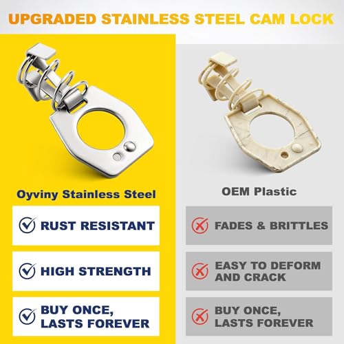 RV Water Heater Door Latch 2 Pcs Stainless Steel Cam Lock - Image 6
