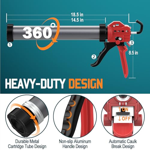 20 oz Sausage Caulk Gun, One-Touch Drip-Free | Effortless - Image 3