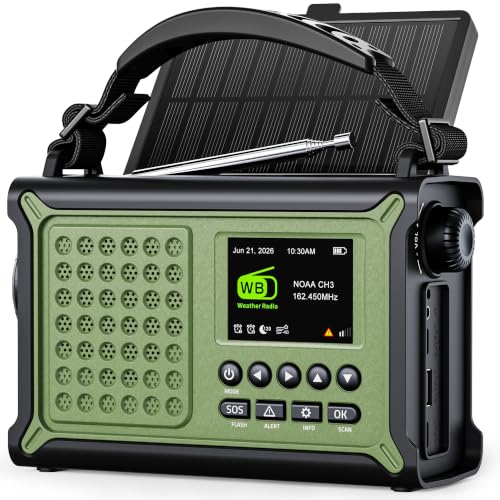 S.A.M.E. NOAA Weather Radio with 12000mAh Battery & 2.4" Color - Image 2