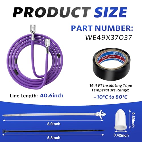 WE49X37037 Dryer Heater Wire Repair Heating Element Wire | Home Repair - Image 3