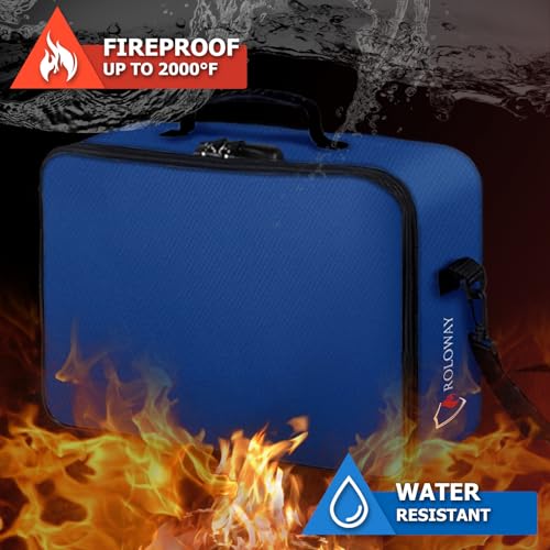 Fireproof Document Bag with Lock (17 x 11.8 x 5 inch) - Image 4