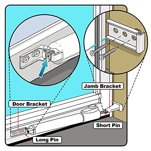 Dreyoo Storm Door Closer Kit Compatible with Andersen,Larson & - Image 5
