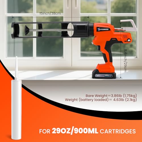 VISHIGH Cordless Caulking Gun 29 oz with 2 Batteries 2Ah, Auto - Image 3