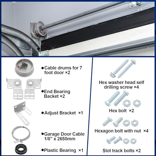 Torsion Spring Conversion Kit for 7 Feet High Garage Doors - Image 3