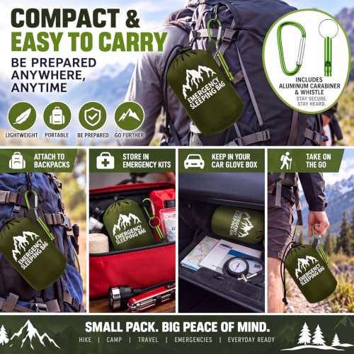 12 Pack Emergency Sleeping Bag for Adults, Survival Bivy Sack - Image 6