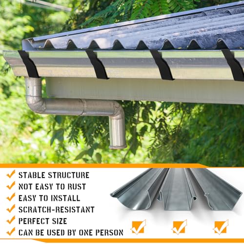 Yaocom 2 Pcs Gutter Hangers 5 Inch Gutter Brackets Kit - Image 5