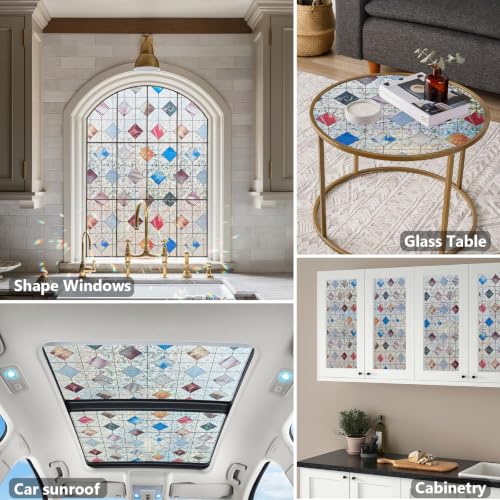 Stained Glass Window Privacy Film Decorative, 17.5″ x 78.7″ - Image 6