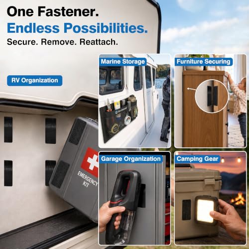 20 Sets Heavy Duty Hook and Loop Strips with Adhesive | Home Repair - Image 6