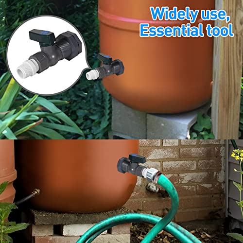 Suswillhit Rain Barrel Spigot Kit, Water Barrel Diverter, 2 Pack - Image 6
