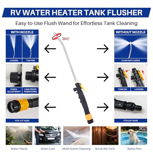 5 IN 1 RV Water Heater Anode Rod & Element & Flush Wand | Home Repair - Image 6