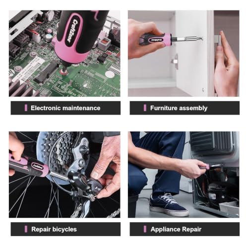 Rechargeable Cordless Electric Screwdriver Set, 28‑Piece Bit - Image 3