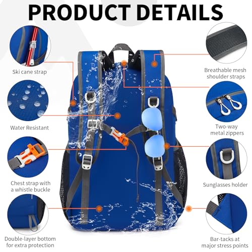 Lightweight Foldable 35L Everyday Backpack, Packable - Image 5