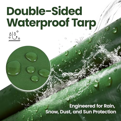 Multi Purpose Tarp 12' x 16' 9-mil Thick Waterproof - Image 4