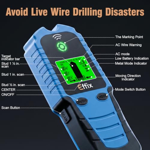 Effix Stud Finder Wall Scanner - 5 in 1 Electronic Stud | Home Repair - Image 8