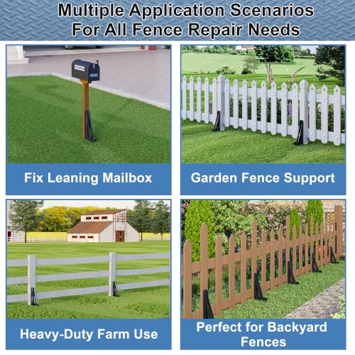 Fence Post Repair Kit, Heavy Duty Metal Fence Post Anchors - Image 6