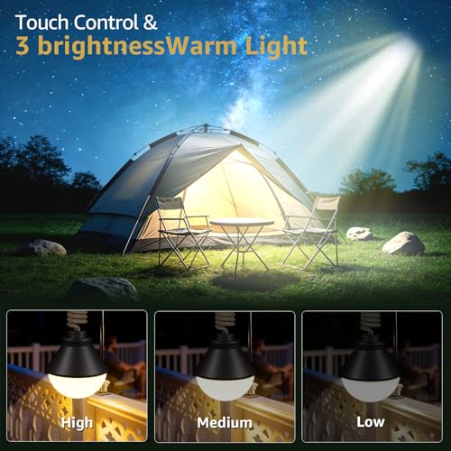 2-Pack LED Camping Lantern Rechargeable 5000mAh | Travel Essentials - Image 3
