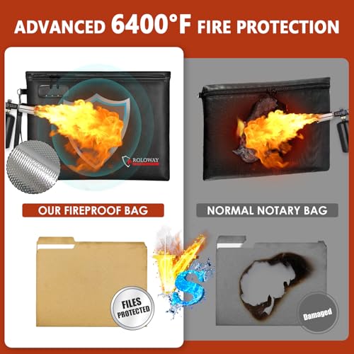 6400℉ Fireproof Document Bag (14.5 x 11.5 inch) and Fireproof Bag - Image 6