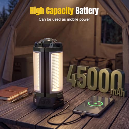 45000mAh Camping Light with Stand, Led Rechargeable Work Light - Image 4