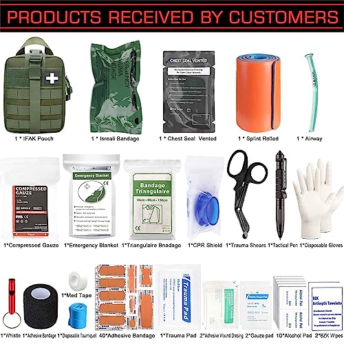 Ifak Trauma Kit, 74 Piece Upgrade Molle Refill Tactical First Aid - Image 3