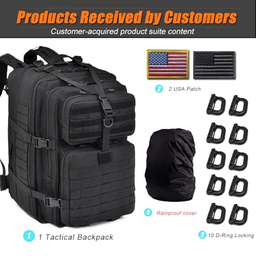 64L Large Tactical Backpack, Military Backpack - Image 4