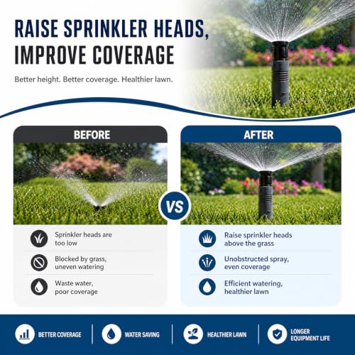 12 Pcs 1/2 Inch NPT Sprinkler Riser Kit for Garden Lawn - Image 7