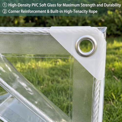 Clear Tarp with Grommets, 4x6ft Transparent Tarps Heavy - Image 5