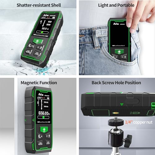 Dual Laser Measuring Tool, 656FT Rechargeable Laser - Image 7