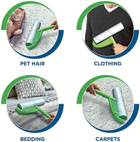 Leo Large 10-Inch Wide Lint Roller Refills 325 Sheets with extendable Handle to 45 inch for Lint Removers Household Cleaning Easily Remove Pet Hair Dust and Debris from Floors Carpets and Furniture